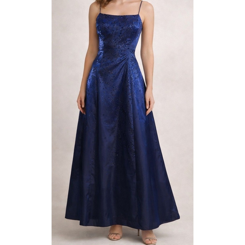 VTG Morgan Co Prom Dress XS Maxi Gown 90s Y2K Satin Bead Fairy Glam Whimsigoth